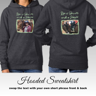 Horse lover 2 fotoequestrian grönt grått t shirt