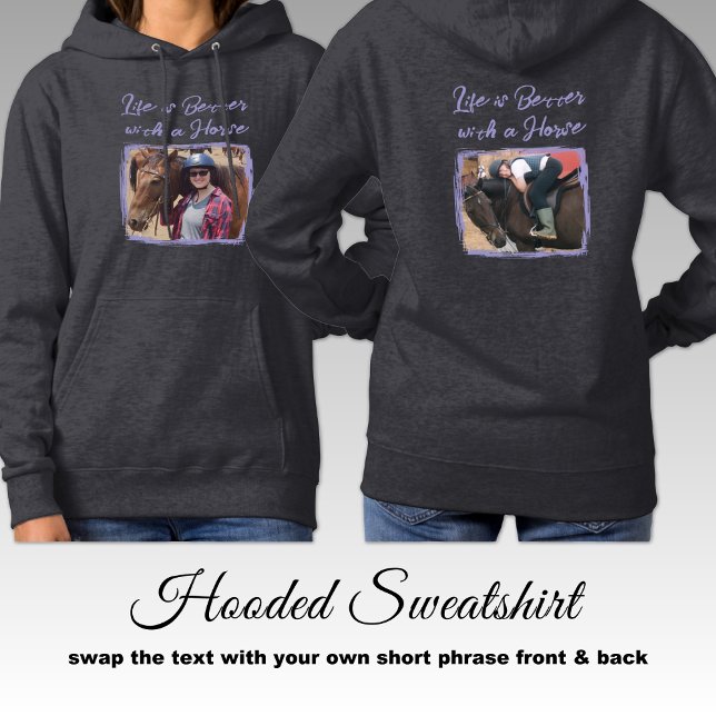 Horse Lover 2 fotoequestrian lila grått T Shirt (Skapare uppladdad)