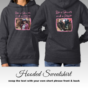 Horse Lover 2 fotoequestrian rosa grått T Shirt