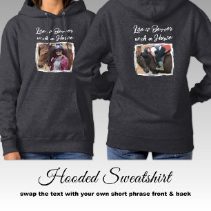 Horse lover 2 fotoequestrian, vitt grått t shirt