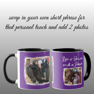 Horse Lover 2 fotovit lila Mugg