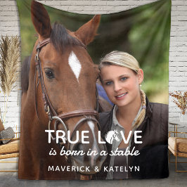 Horse Lover Äkta kärlek Stable Anpassningsbar Equi Fleecefilt