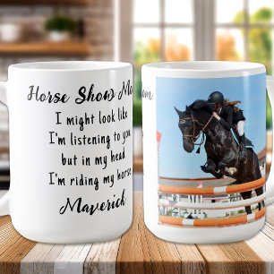Horse Lover Anpassningsbar Foto Horse Riding Kaffemugg