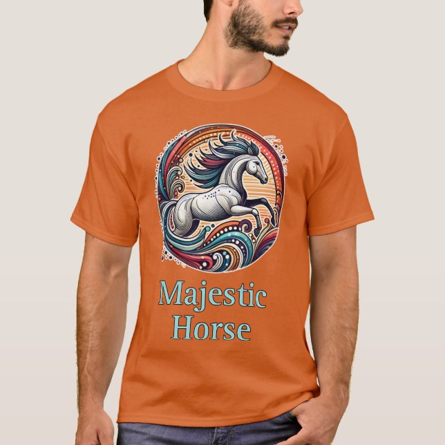 Horse Lover Art-gåva T Shirt (Framsida)