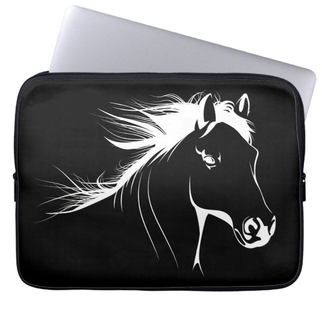 Horse Lover BeSnyval Horse Sketch Laptop Fodral (Framsidan)