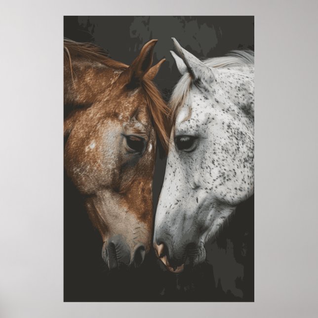 Horse Lover Best Friends Art Poster (Framsidan)