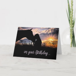 Horse Lover Birthday Tender Cowgirl Moment Kort