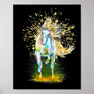 Horse Lover Cowgirl Rodeo Equestr Poster