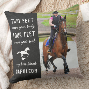 Horse Lover Customized Modern Photo Equestrian Kudde
