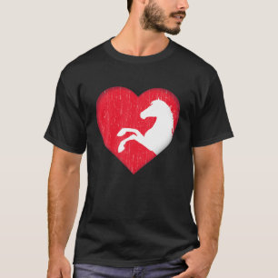 Horse Lover Cute Retro Novelty Silhouette Vintage T Shirt