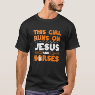 Horse Lover den här Springan på Jesus och hästar C T Shirt