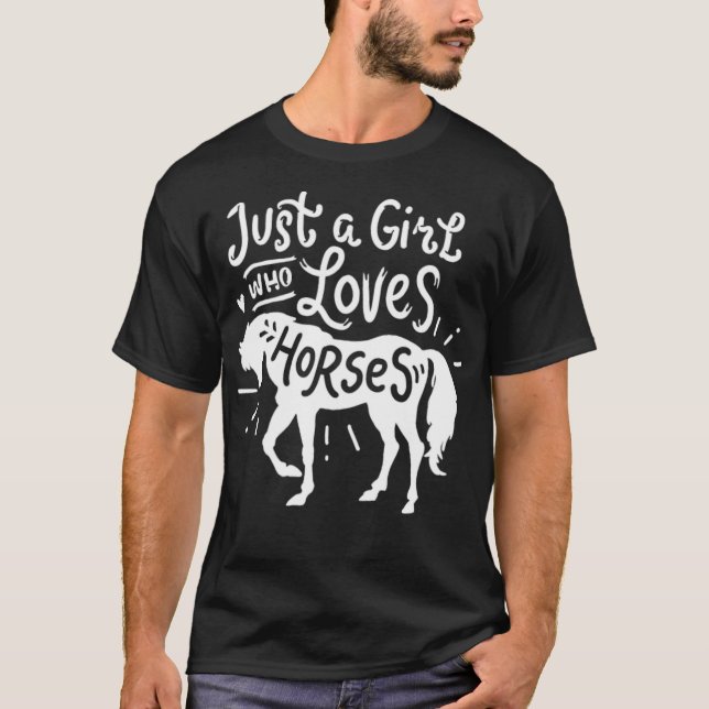 Horse Lover-djur T Shirt (Framsida)