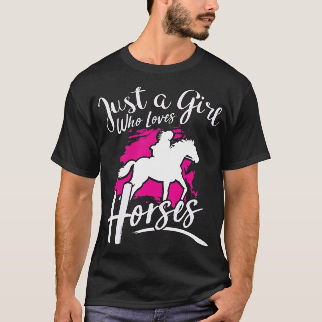 Horse Lover  Equestrian Horse kidé T Shirt (Framsida)
