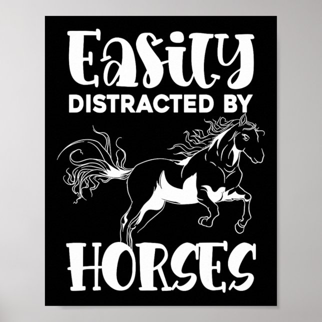 Horse Lover Equestrian Horse Riding Animal Funny H Poster (Framsidan)