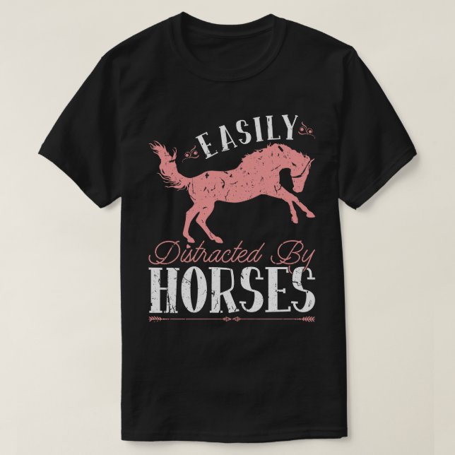 Horse Lover Equestrian Horsebak Riding T Shirt (Design framsida)