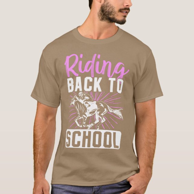 Horse Lover Equestrian Riding Backo School-vän T Shirt (Framsida)