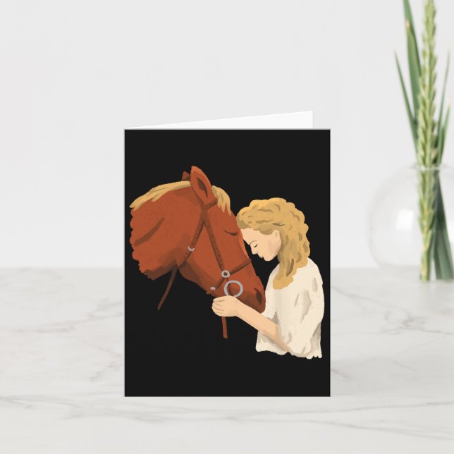 Horse Lover Equestrian Riding Horseback Ridi Kort (Framsida)