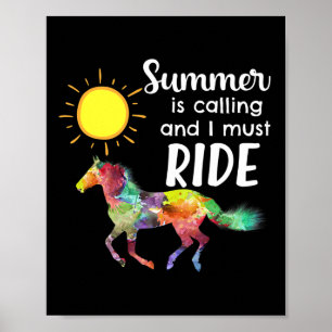 Horse Lover Equestrian  Summer Vac Poster