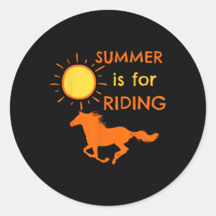 Horse Lover Equestrian Summer Vac Runt Klistermärke