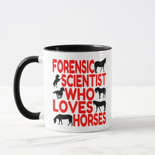 Horse Lover Forensist Scientist Mugg (Vänster)