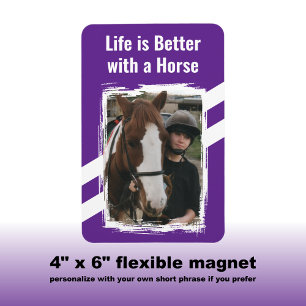 Horse Lover fotovit lila Magnet
