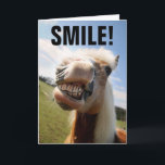 HORSE LOVER FUNNY BIRTHDAY GREETING CARDS KORT<br><div class="desc">SMILE! DET ÄR DIN BIRTHDAY! SMILJÖFARTSKORT</div>