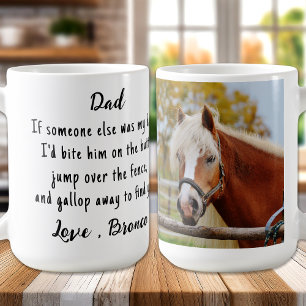 Horse Lover Funny Equestrian Anpassningsbar Photo Kaffemugg