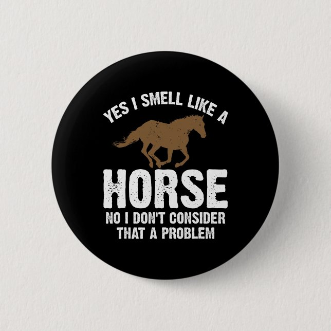Horse Lover Gift Funny  Joke Knapp (Framsida)