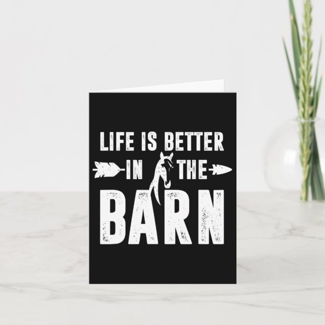 Horse Lover Gift Life är bättre i Barn Equest Kort (Framsida)