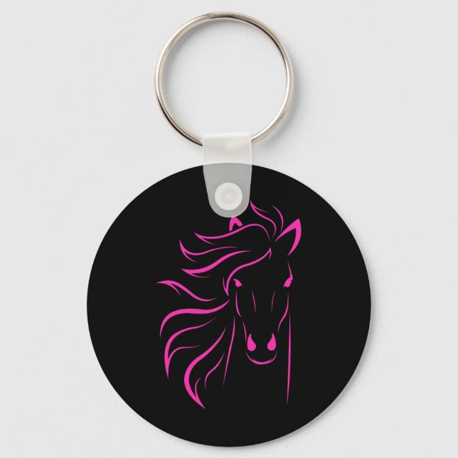 Horse Lover Gifts Womens Equestrian Manar Horsebac Nyckelring (Framsida)