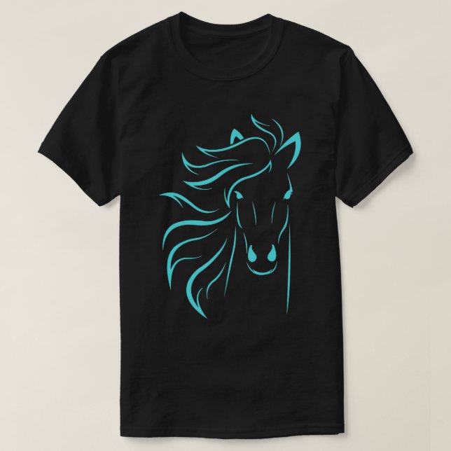 Horse Lover Gifts Women's Equestrian Men Horseback T Shirt (Design framsida)