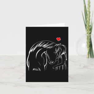 Horse Lover Girl Women Kort