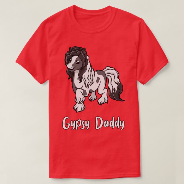Horse Lover Gypsy pappa T Shirt (Design framsida)