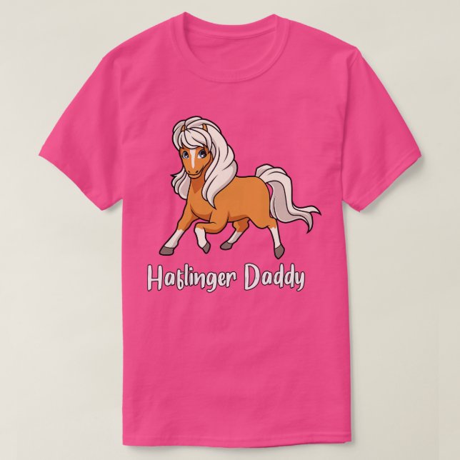 Horse Lover Haflinger pappa T Shirt (Design framsida)