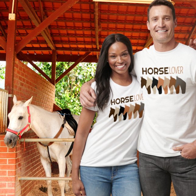Horse Lover-hästens silhouettes T Shirt (Skapare uppladdad)