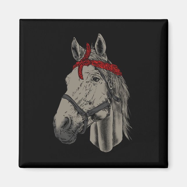 Horse Lover  Hay Horse Rider Magnet (Framsidan)
