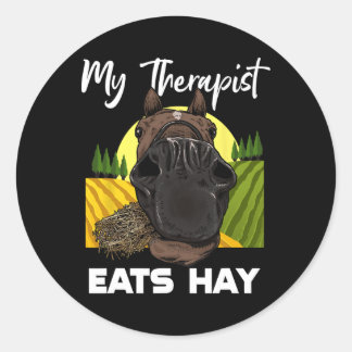 Horse Lover  Hay Horse Rider Runt Klistermärke