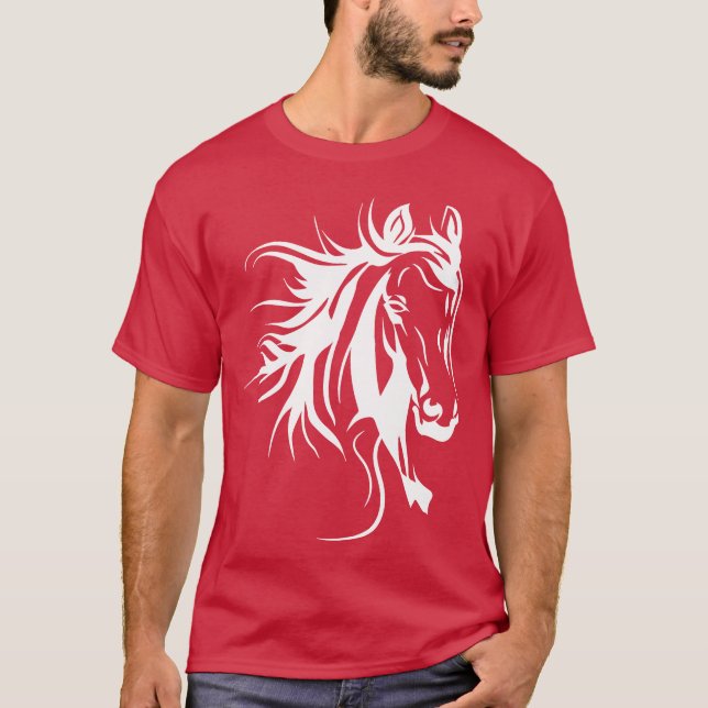 Horse Lover Horse Head Horses-gåva T Shirt (Framsida)