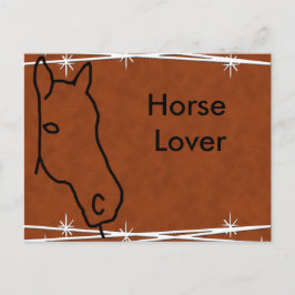 Horse Lover Horse Head Vykort