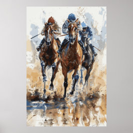 Horse Lover Horse Tävla Art Poster