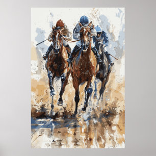 Horse Lover Horse Tävla Art Poster