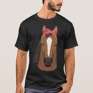 Horse Lover Horse Wearing Bandana T Shirt