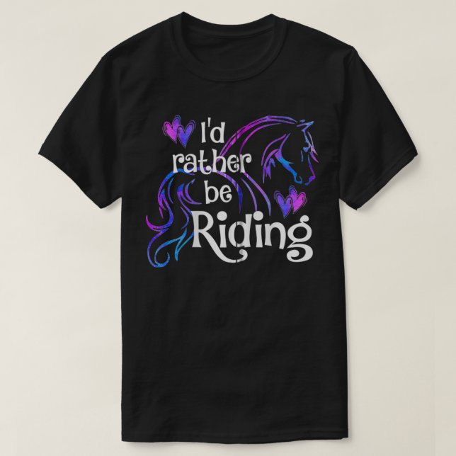 Horse Lover I STÄLLET SKULLE RIDERA Equestrian Equ T Shirt (Design framsida)