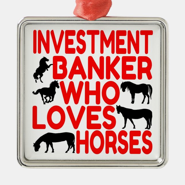Horse Lover Investment Banker Julgransprydnad Metall (Framsidan)