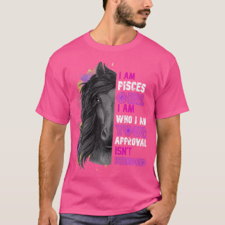 Horse Lover jag är Pisces Girl Kärlek Riding Horse T Shirt