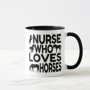 Horse Lover Nurse Mugg