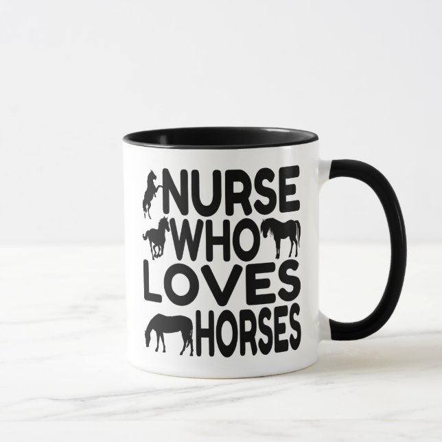 Horse Lover Nurse Mugg (Höger)