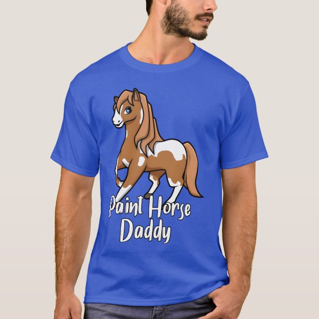 Horse Lover Paint Horse Pappa-vänner T Shirt (Framsida)