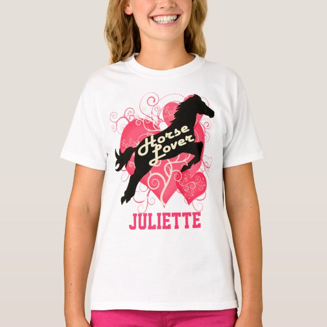Horse Lover Personlig Juliette Tee (Framsida)