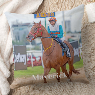 Horse Lover Personlig Pet Photo Equestrian Kudde